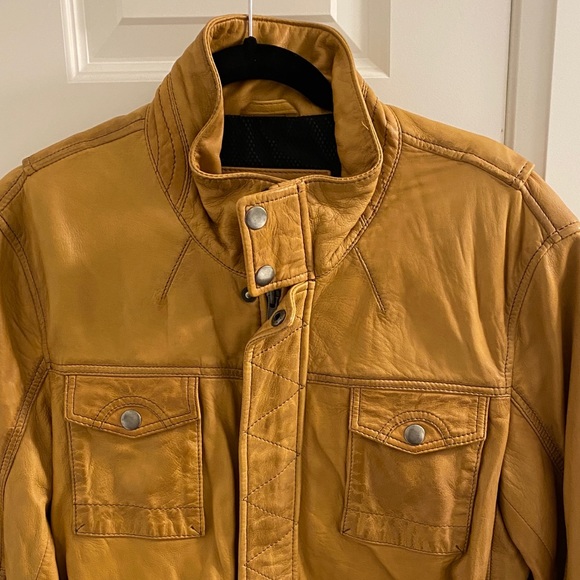 Brand New Tan Genuine leather mens jacket from Danier Leather NEVER WORN - Picture 3 of 14